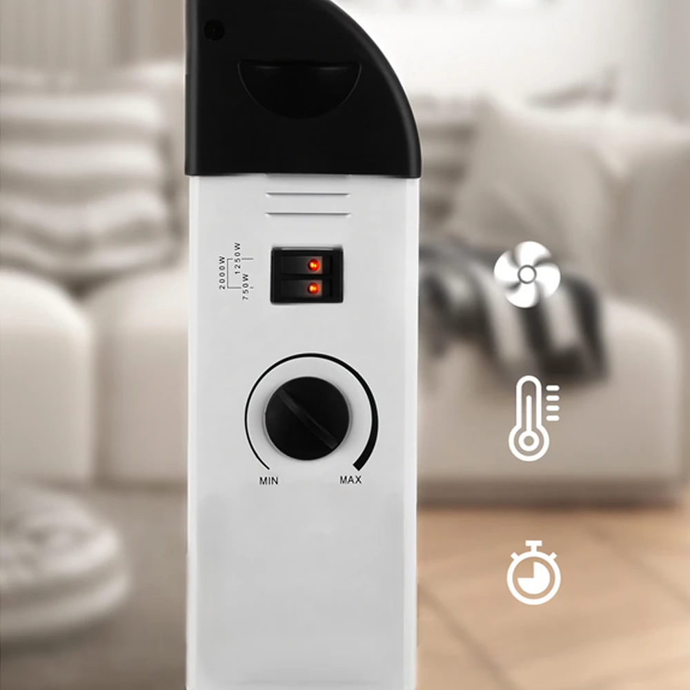 Grzejnik Elektrinis konvekcinis šildytuvas 2000 W energiją taupantis termostatas