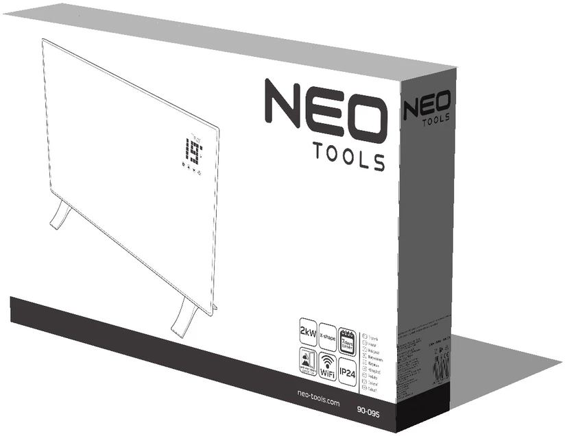 Elektrinis konvektorinis šildytuvas NEO TOOLS 90-095