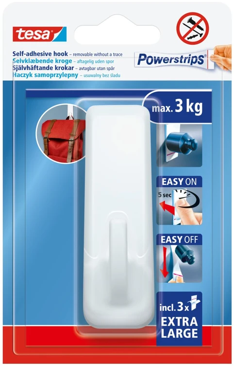 Haczyk Kabliukas Tesa Powerstrips 58620 9.4cm x 3cm