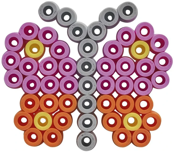 Hama Beads Hama - Maxi karoliukai - 3000 vnt. + 4 lėkštutės kibirėlyje (388806)