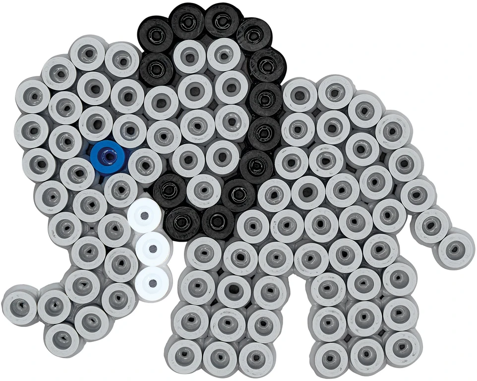 Hama Beads Hama - Maxi karoliukai - 600 karoliukų ir 1 perforuota lenta dėžutėje (8751)