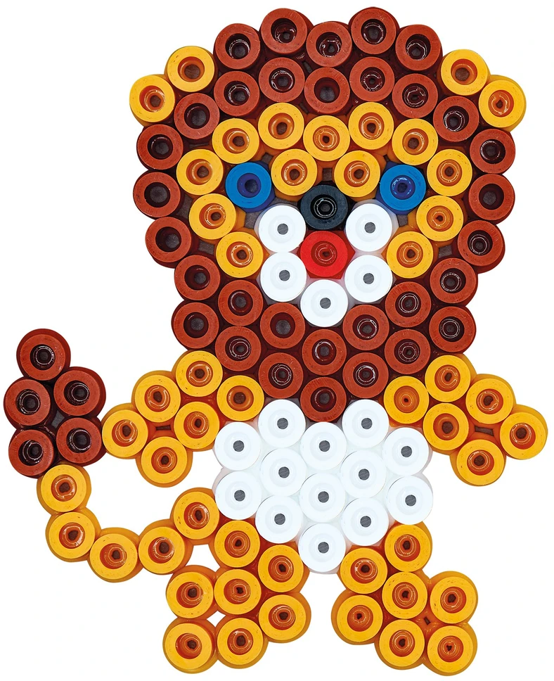 Hama Beads Hama - Maxi karoliukai - 600 karoliukų ir 1 perforuota lenta dėžutėje (8751)