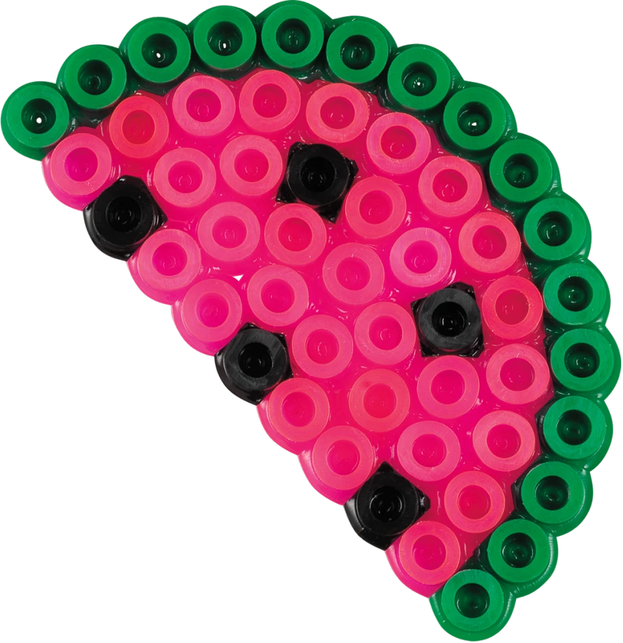 Hama Beads Hama - Maxi karoliukai - 600 karoliukų ir 1 perforuota lenta dėžutėje - Vaisiai (8740)