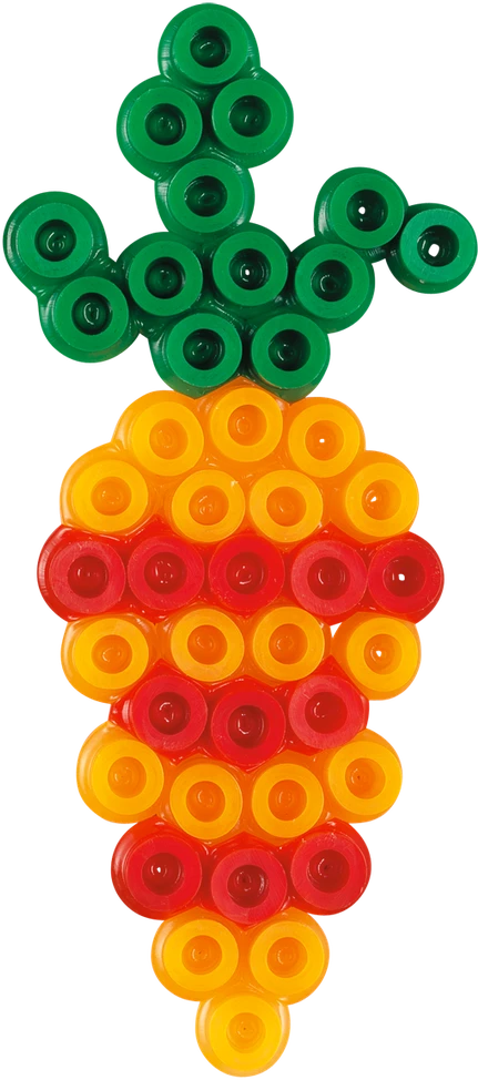 Hama Beads Hama - Maxi karoliukai - 600 karoliukų ir 1 perforuota lenta dėžutėje - Vaisiai (8740)