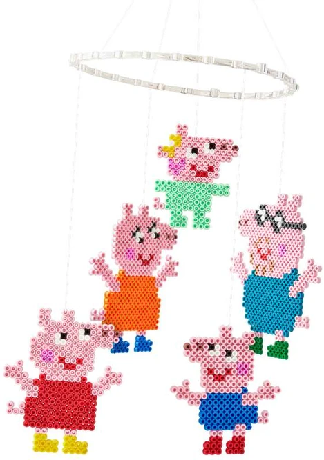 Hama Beads Hama - Midi dovanų dėžutė Peppa Pig šeima ir mažoji sesutė (387917)