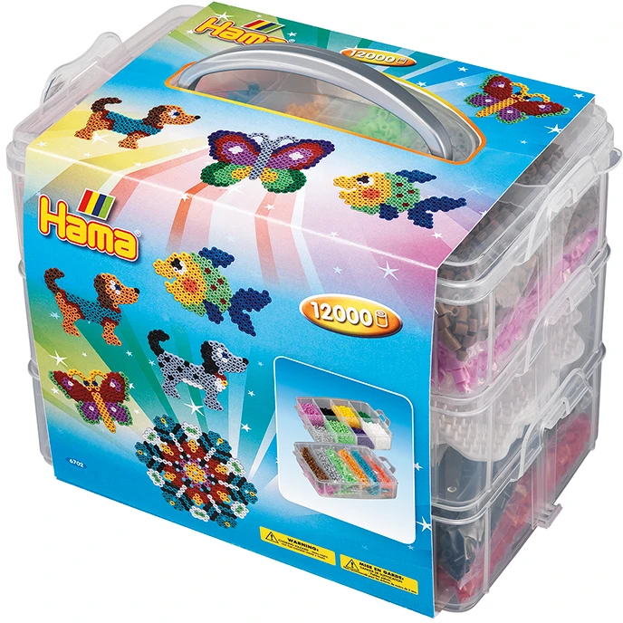 Hama Beads - Midi - didelė laikymo dėžutė su 12000 karoliukų (6751)
