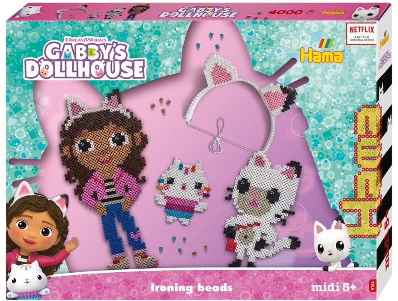 Hama Beadsgabbys Dollhouse Hama - Midi dovanų rinkinys - Gabby lėlių namelis (387918)