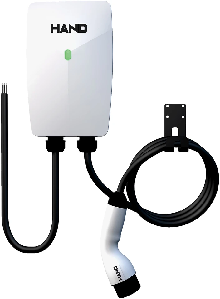 Hand Ev Įkroviklis automobilinis sieninis type 2; 22kw; 380v; 32a; ip55; laido ilgis 4,5 m