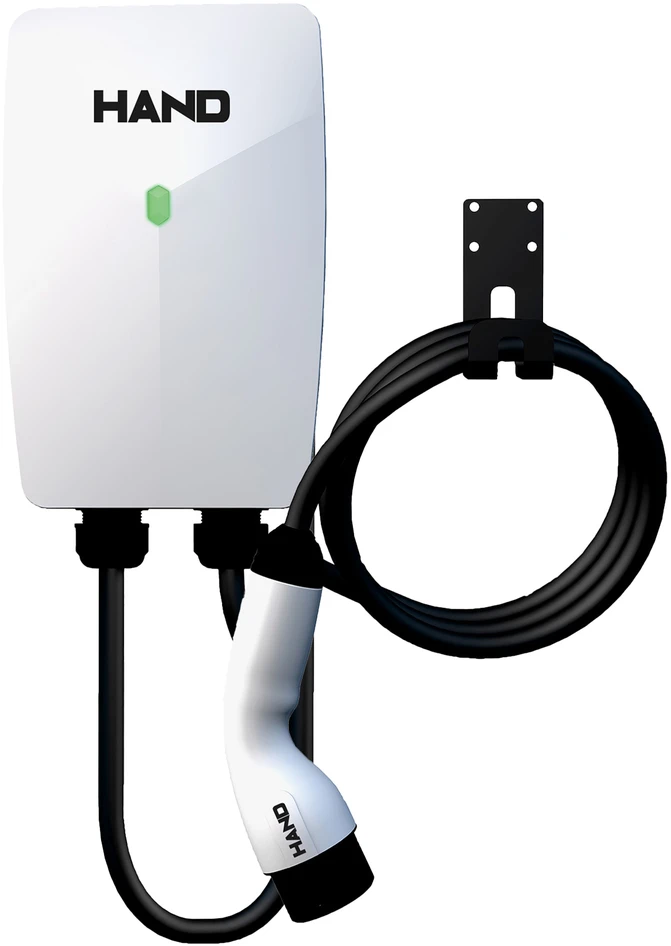 Hand Ev Įkroviklis automobilinis sieninis type 2; 22kw; 380v; 32a; ip55; laido ilgis 4,5 m