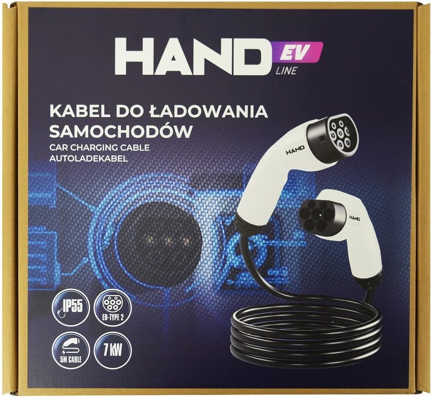 Plastrol Automobilių įkrovimo kabelis 2 tipas; 7 kW; 220 V; 32 A; IP55; laido ilgis 5 m