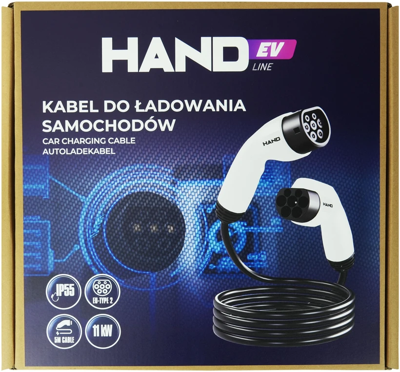 Plastrol Kabelis do ładowania samochodówtype 2; 11kw; 380v; 16a; ip55; dł przewodu 5mb