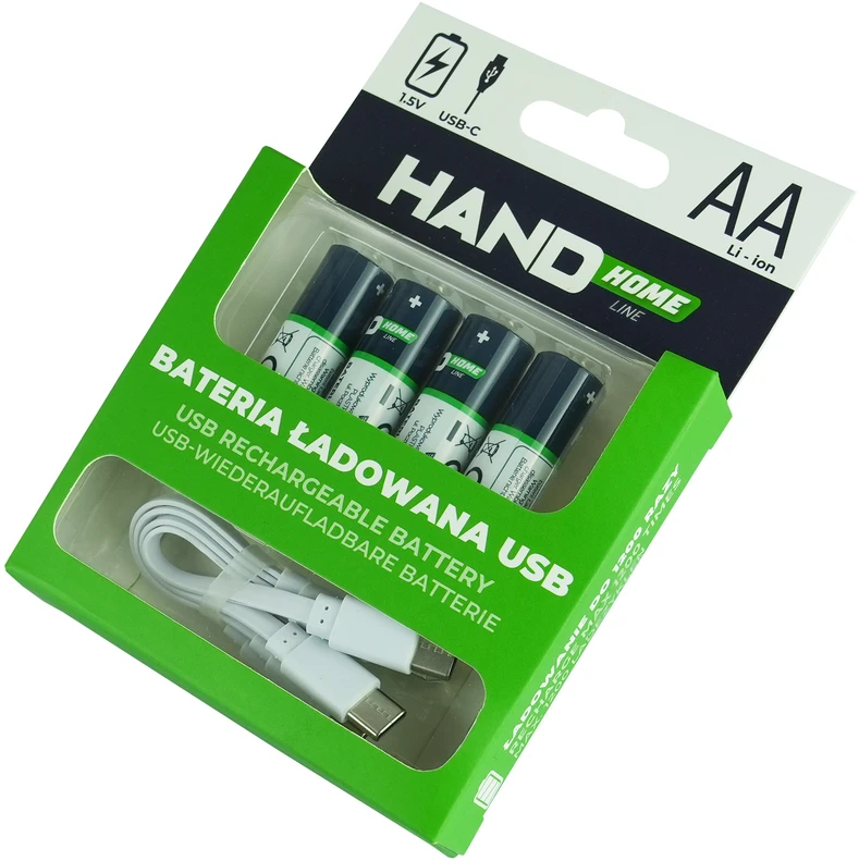 Plastrol Bateria ładowana usb-c, 2600mwh, 4xaa