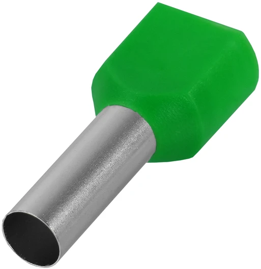 HAND Izoliuota tulejkinė antgalė laidams 2×6,0; tulelkės ilgis 14 mm