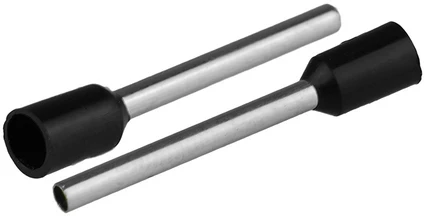 HAND Įvorinė izoliuota antgalė laidams 1×1,5 mm²; įvorės ilgis 24,4 mm, juoda, 50 vnt.