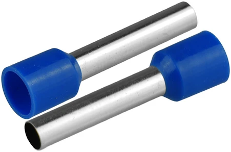 HAND Końcówka tulejkowa izolowana do przewodów 1x6mm2; dł tulejki 26mm mėlyna 20 vnt.