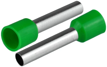 Plastrol Izoliuota įvorinė antgalė laidams 1x6mm2; įvorės ilgis 26mm žalia 50 vnt.