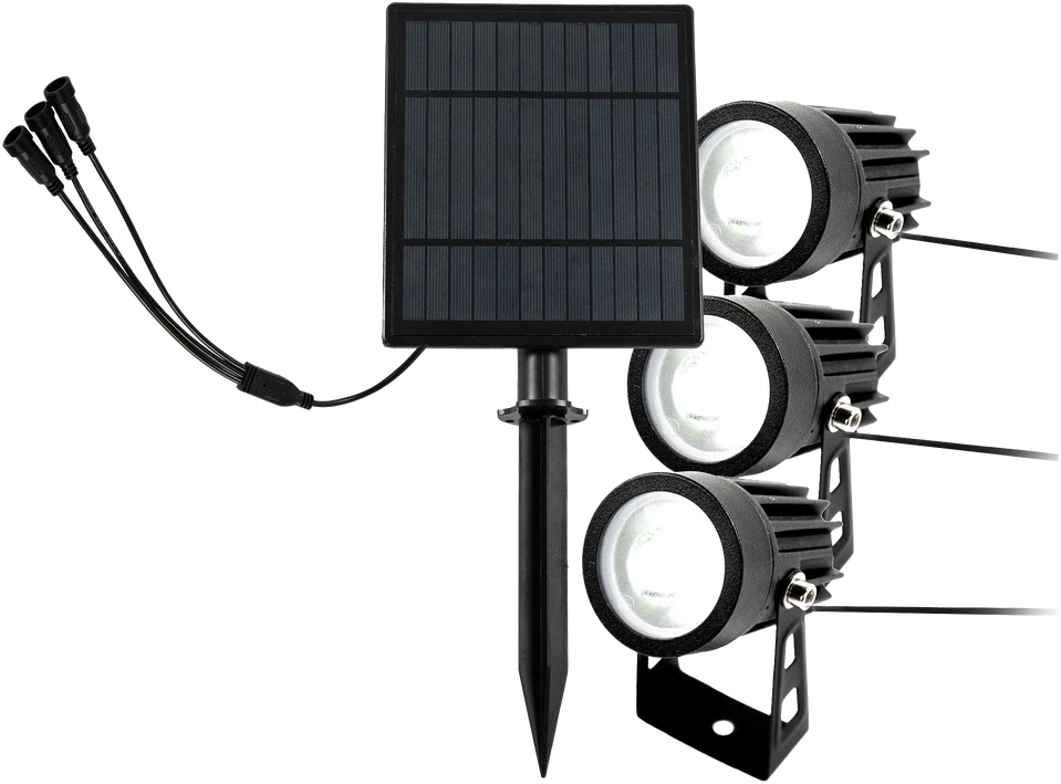 Plastrol Sodo žibintas saulės baterija 3x350lm (2w)/6000k – ip44