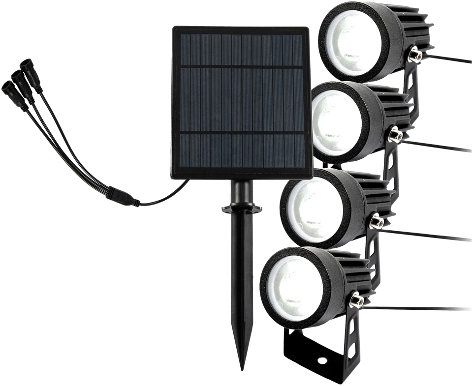 Plastrol Sodo saulės energija maitinamas žibintas 4x350 lm (2 W)/6000 K - IP44