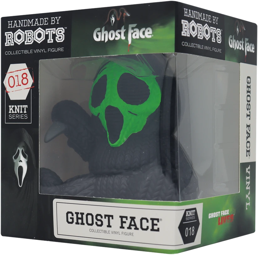 Handmade By Robots „Ghostface“ – fluorescencinė žalia kolekcinė vinilo figūrėlė