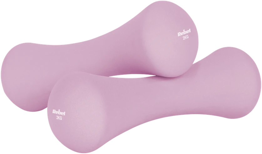 Hantelki Ketaus neopreno hantelių rinkinys 21 kg (2x0,5kg + 2x1 kg + 2x2 kg + 2x3 kg + 2x4 kg), REBEL ACTIVE