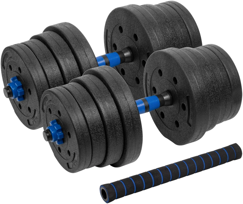 Reguliuojami bituminiai hanteliai su jungtimi 2x15kg, REBEL ACTIVE