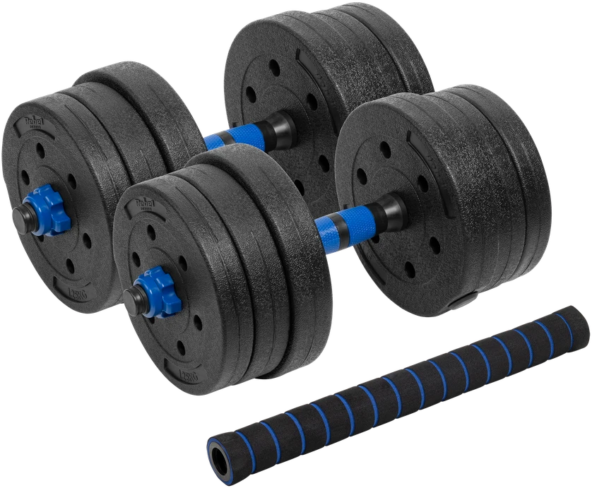 Reguliuojami bituminiai hanteliai su jungtimi 2x10kg, REBEL ACTIVE