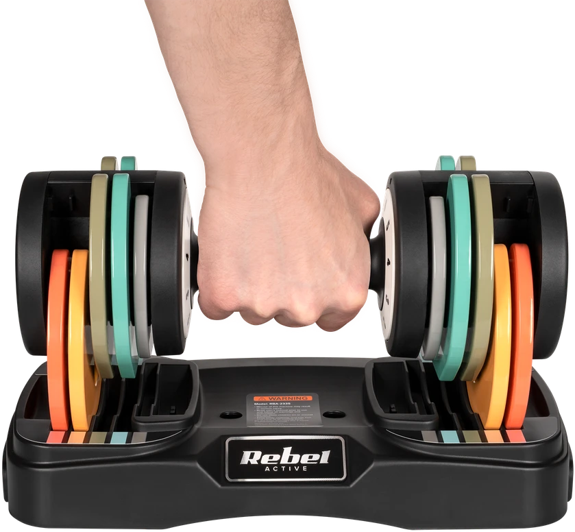 REBEL ACTIVE automatiniai ketaus hanteliai 2 x 10 kg RBA2335