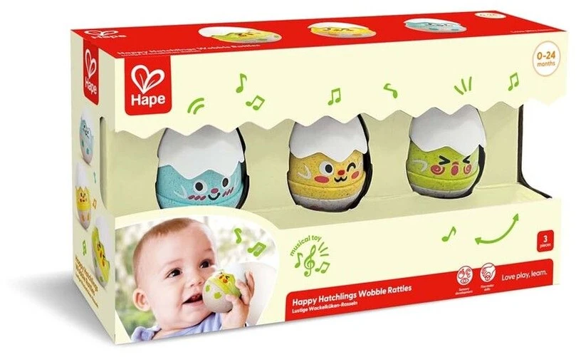 Hape - Svyruojančių barškučių kiaušinių rinkinys (87-0124)
