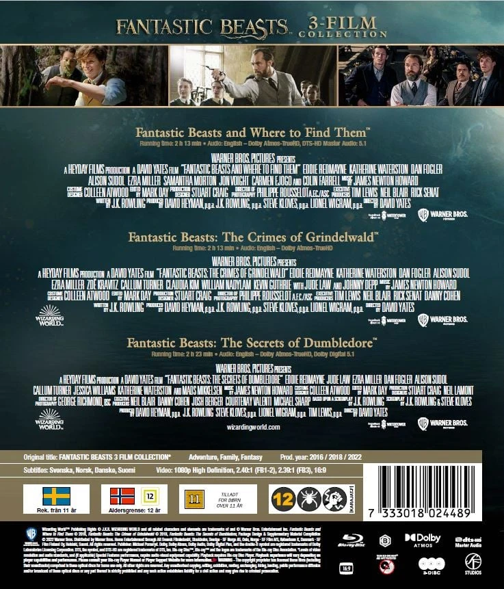 Harry Potter Fantastiniai gyvūnai: 3 filmų kolekcija