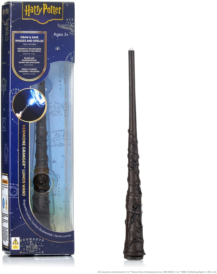 HARRY POTTER Šviečianti burtų lazdelė – Hermione Granger, 18 cm