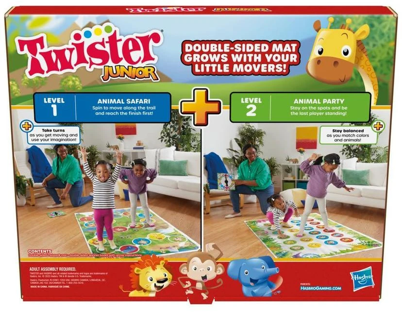 „Hasbro Gaming“ – „Twister Junior“ 2 žaidimai viename (F7478)