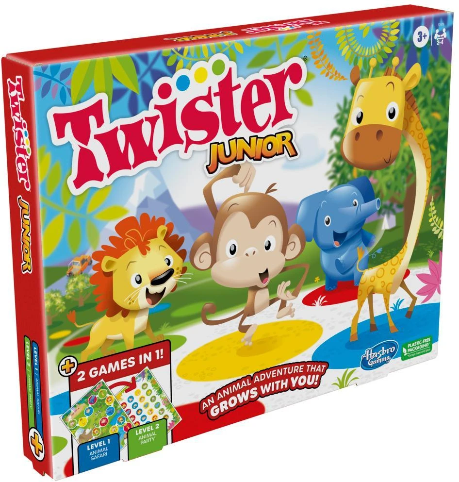 „Hasbro Gaming“ – „Twister Junior“ 2 žaidimai viename (F7478)