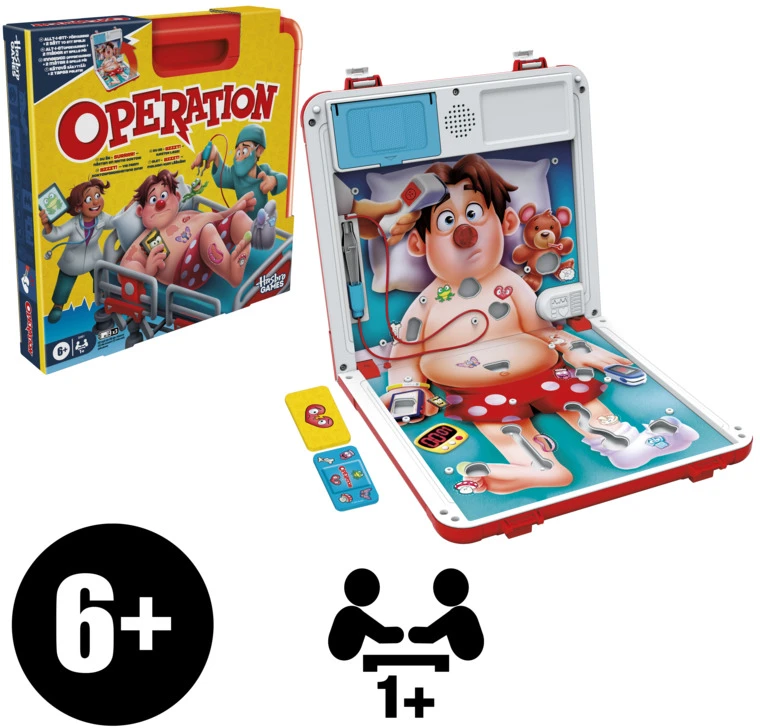HASBRO GAMING OPERATION stalo žaidimas (suomių ir švedų kalbomis)