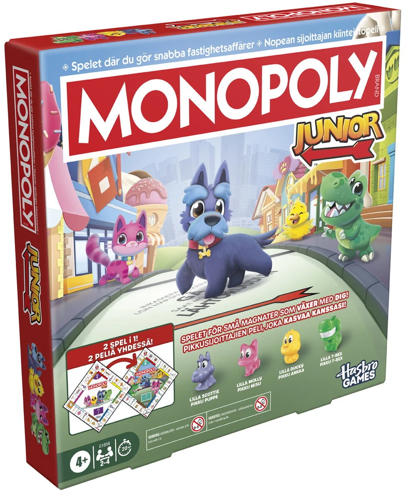Hasbro žaidimų konsolė „Monopoly Junior 2 in 1 Refresh DK/NO“ (G1856189)