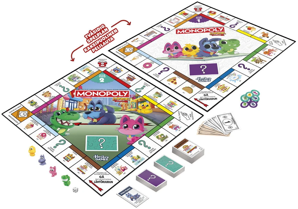 Hasbro žaidimų konsolė „Monopoly Junior 2 in 1 Refresh DK/NO“ (G1856189)