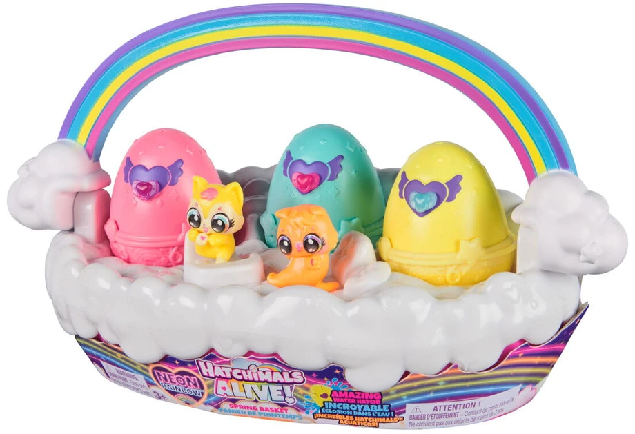 Žaislinis krepšelis Hatchimals Alive Neon Rainbow