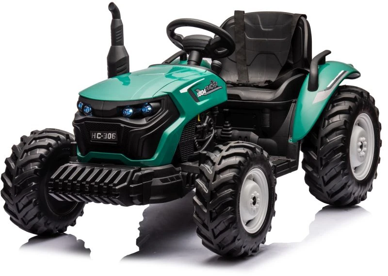 Lean Cars Akumuliatorinis traktorius HC-306 Tamsiai žalias 24V