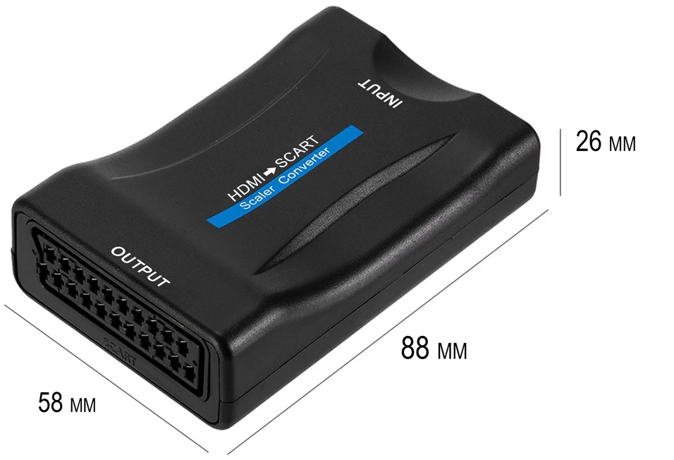 Retoo HDMI į Scart keitiklio adapteris, signalo adapteris, Euro AV jungtis, Euro FHD -E281