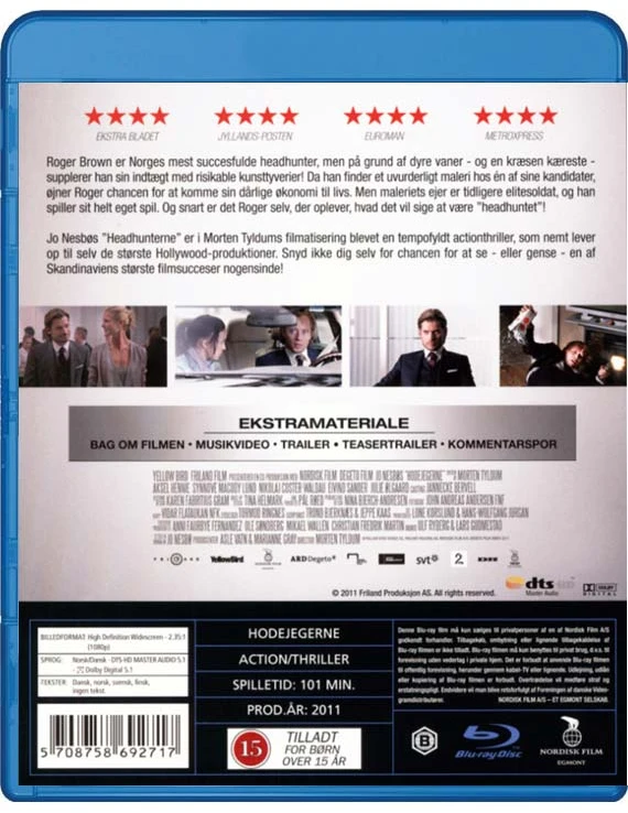 „Headhunterne“ – „Blu-ray“