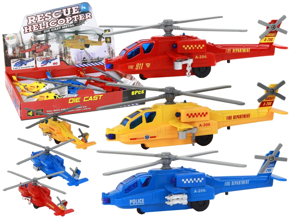 Žaislinis gelbėtojų malūnsparnis Lean Toys, 1 vnt.