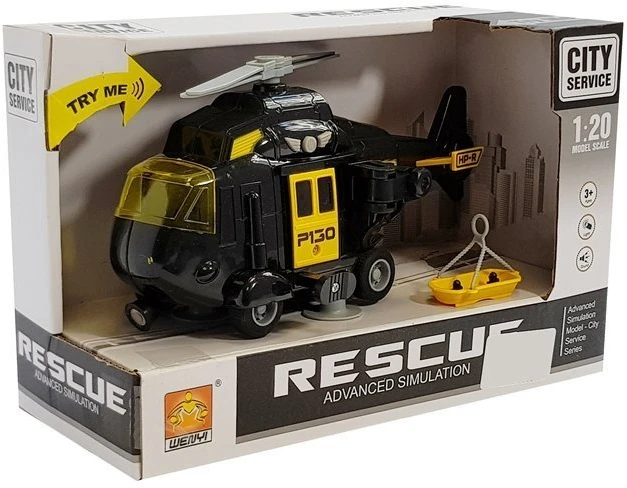 Lean Toys Gelbėjimo sraigtasparnis su šviesos ir garso efektais 1:20