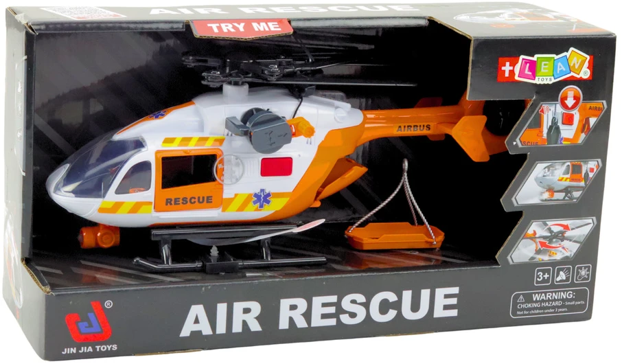 Lean Toys Gelbėjimo sraigtasparnis su šviesomis ir garsais 1:14