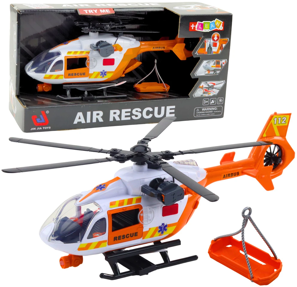 Lean Toys Gelbėjimo sraigtasparnis su šviesomis ir garsais 1:14