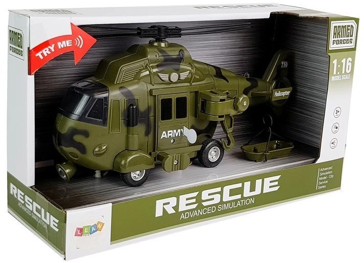 Lean Toys Karinis sraigtasparnis su garsais ir šviesomis, 1:16