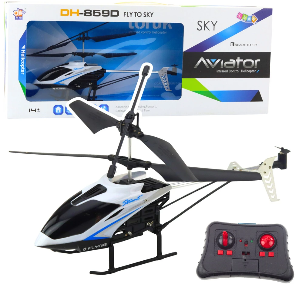 Lean Toys Nuotoliniu būdu valdomas sraigtasparnis Aviator LED 360°