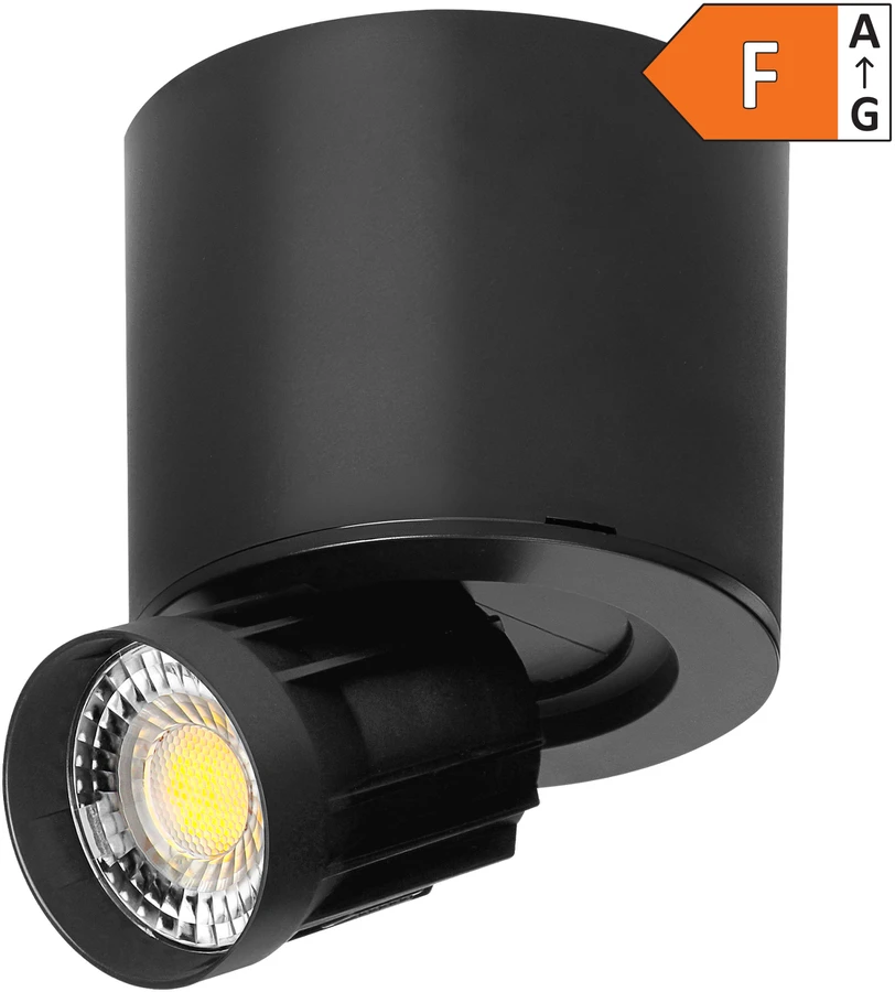 HEMERA LED įleidžiamas šviestuvas 2in1, 7W, 650lm, 3000/4000/6500K, juodas