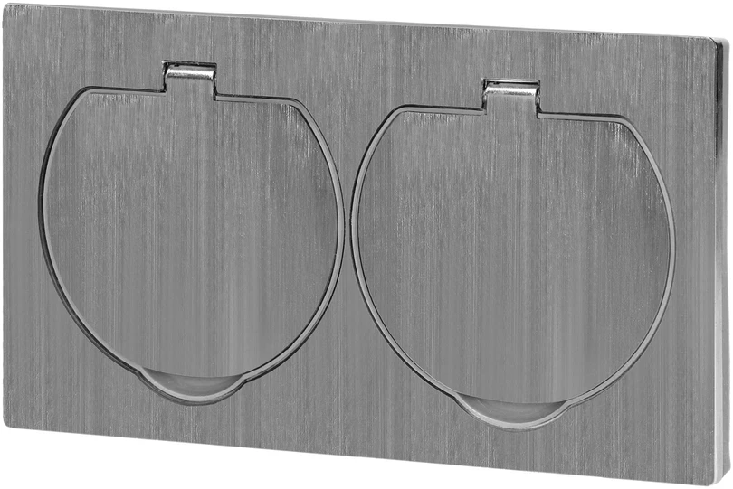 Orno Įleidžiamas kištukinis lizdas 2x250V OR-AE-1398, inox
