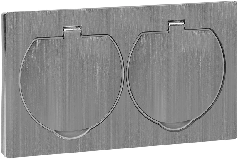 Orno Įleidžiamas kištukinis lizdas 2x250V OR-AE-1398, inox