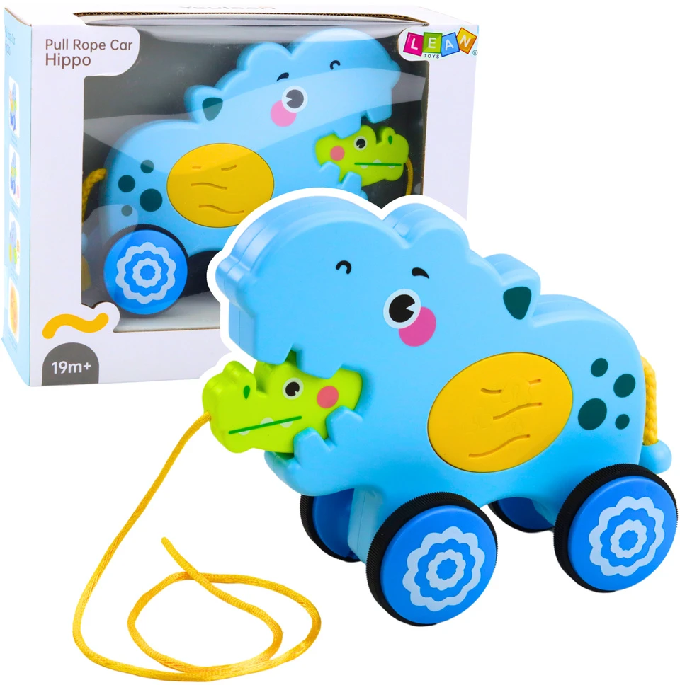 Lean Toys Interaktyvus tempiamas hipopotamas su garsais