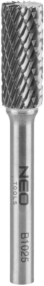 HM metalo freza, B tipo (cilindrinė su ašmenimis viršuje), 10 x 25 mm, kotas 6 x 45 mm
